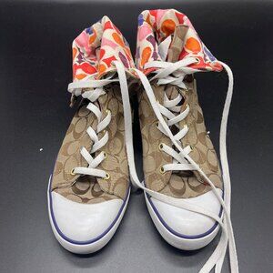 Coach Bonney Canvas Monogram Sneakers Size 9.5B